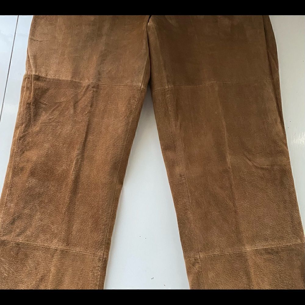 Bernardo Tan Real Suede Pants Size 8 New with tags - Picture 5 of 16